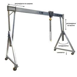 Кран козловой алюминиевый мобильный