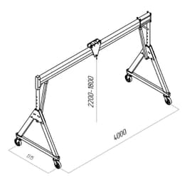 Кран козловой алюминиевый мобильный
