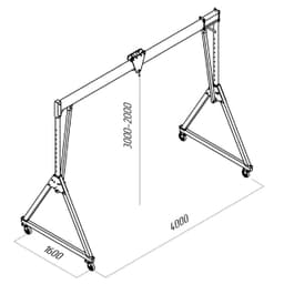 Кран козловой алюминиевый мобильный