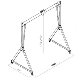 Кран козловой алюминиевый мобильный
